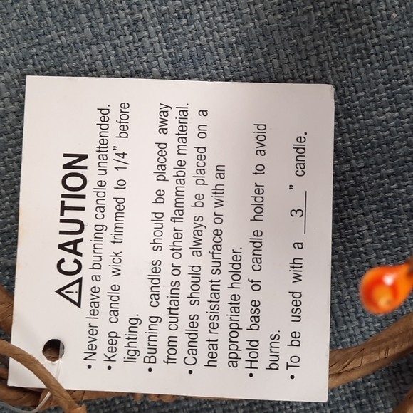 Wreath Candle Rings Set Artificial Bittersweet Seed Berry Miniature Pumpkin NWT - Picture 4 of 4